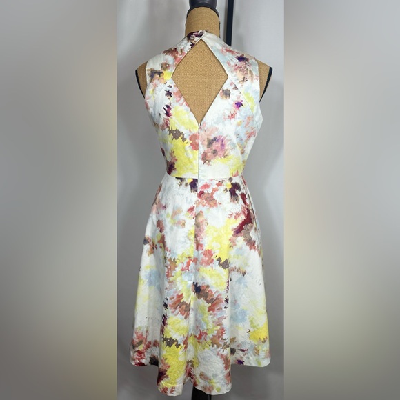 Hunter Bell for Anthropologie Size 4 Kukka Tea Dress Abstract Floral Print - Picture 3 of 14